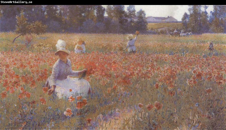 Robert William Vonnoh In Flanders Field Where Soldiers Sleep and Poppies Grow